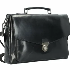 Leonhard Heyden Laptoptaschen|Aktentaschen<Roma Aktentasche Leder 39 cm Laptopfach schwarz