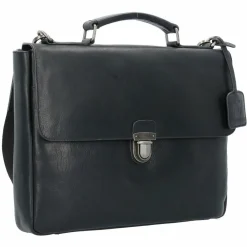 Leonhard Heyden Laptoptaschen|Aktentaschen<Roma Aktentasche Leder 37 cm Laptopfach schwarz
