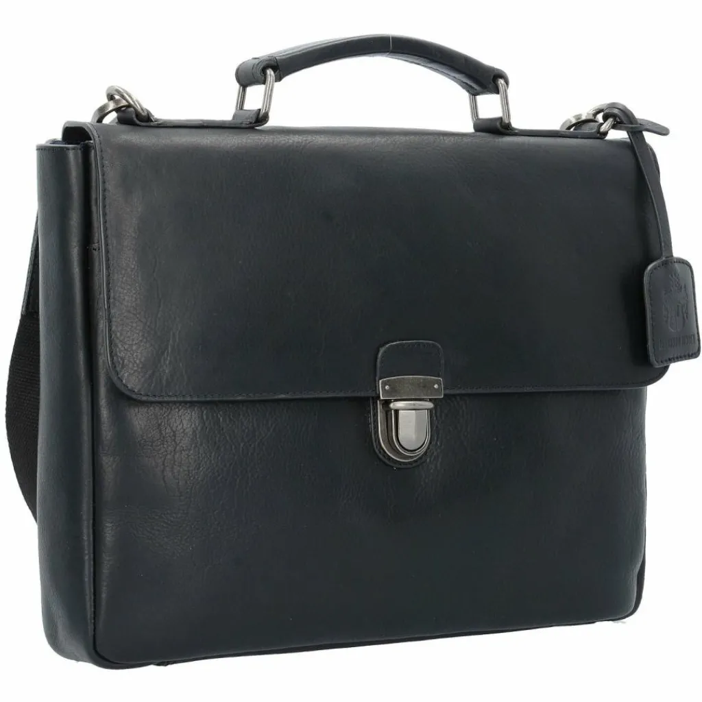Leonhard Heyden Laptoptaschen|Aktentaschen<Roma Aktentasche Leder 37 cm Laptopfach schwarz