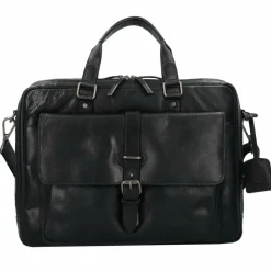 New Leonhard Heyden Roma Aktentasche Leder 40 cm Laptopfach schwarz