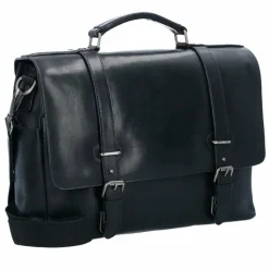 Best Leonhard Heyden Roma Aktentasche Leder 39 cm Laptopfach schwarz