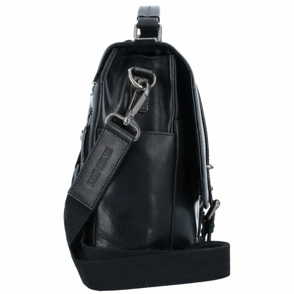 Best Leonhard Heyden Roma Aktentasche Leder 39 cm Laptopfach schwarz