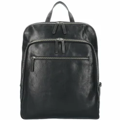 Leonhard Heyden Lederrucksäcke|Business-Rucksäcke<Roma Rucksack Leder 40 cm Laptopfach schwarz
