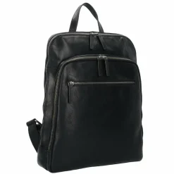 Leonhard Heyden Lederrucksäcke|Business-Rucksäcke<Roma Rucksack Leder 40 cm Laptopfach schwarz