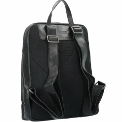 Leonhard Heyden Lederrucksäcke|Business-Rucksäcke<Roma Rucksack Leder 40 cm Laptopfach schwarz