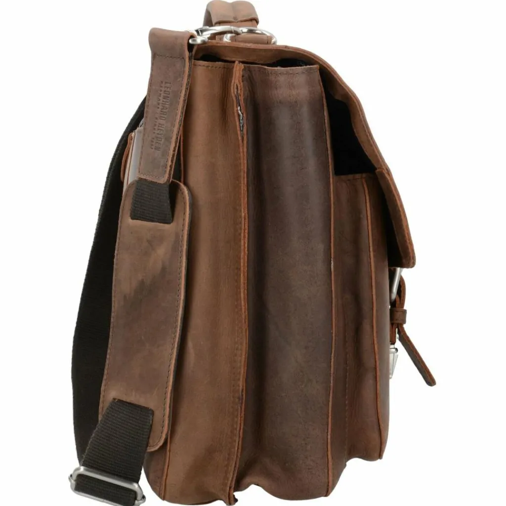 Leonhard Heyden Laptoptaschen|Aktentaschen<Salisbury Aktentasche Leder 39 cm Laptopfach braun