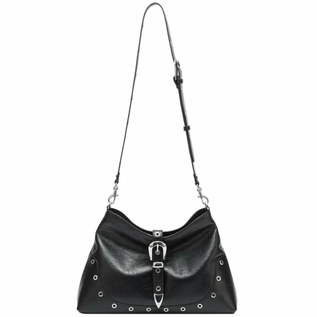 LES VISIONNAIRES Umhängetaschen<Elisa Rivet Umhängetasche Leder 40 cm black