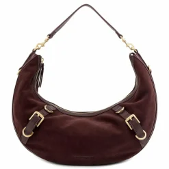 Sale LES VISIONNAIRES Enya Schultertasche Leder 46 cm vinyard red