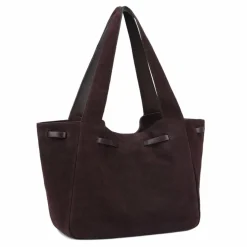 LES VISIONNAIRES Shopper|Schultertaschen<Garbriella Shopper Tasche Leder 40 cm aubergine