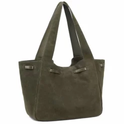 LES VISIONNAIRES Shopper|Schultertaschen<Garbriella Shopper Tasche Leder 40 cm moss green
