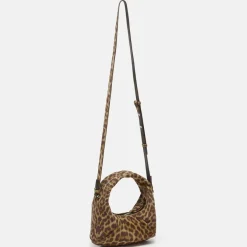 LES VISIONNAIRES Henkeltaschen<Greta Mini Essential Handtasche Leder 23 cm leo print