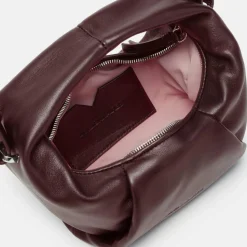 LES VISIONNAIRES Greta Mini Essential Handtasche Leder 23 cm aubergine