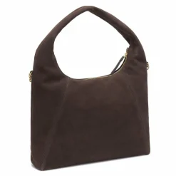 LES VISIONNAIRES Schultertaschen|Henkeltaschen<Jade Cozy Chain Schultertasche Leder 38 cm dark brown