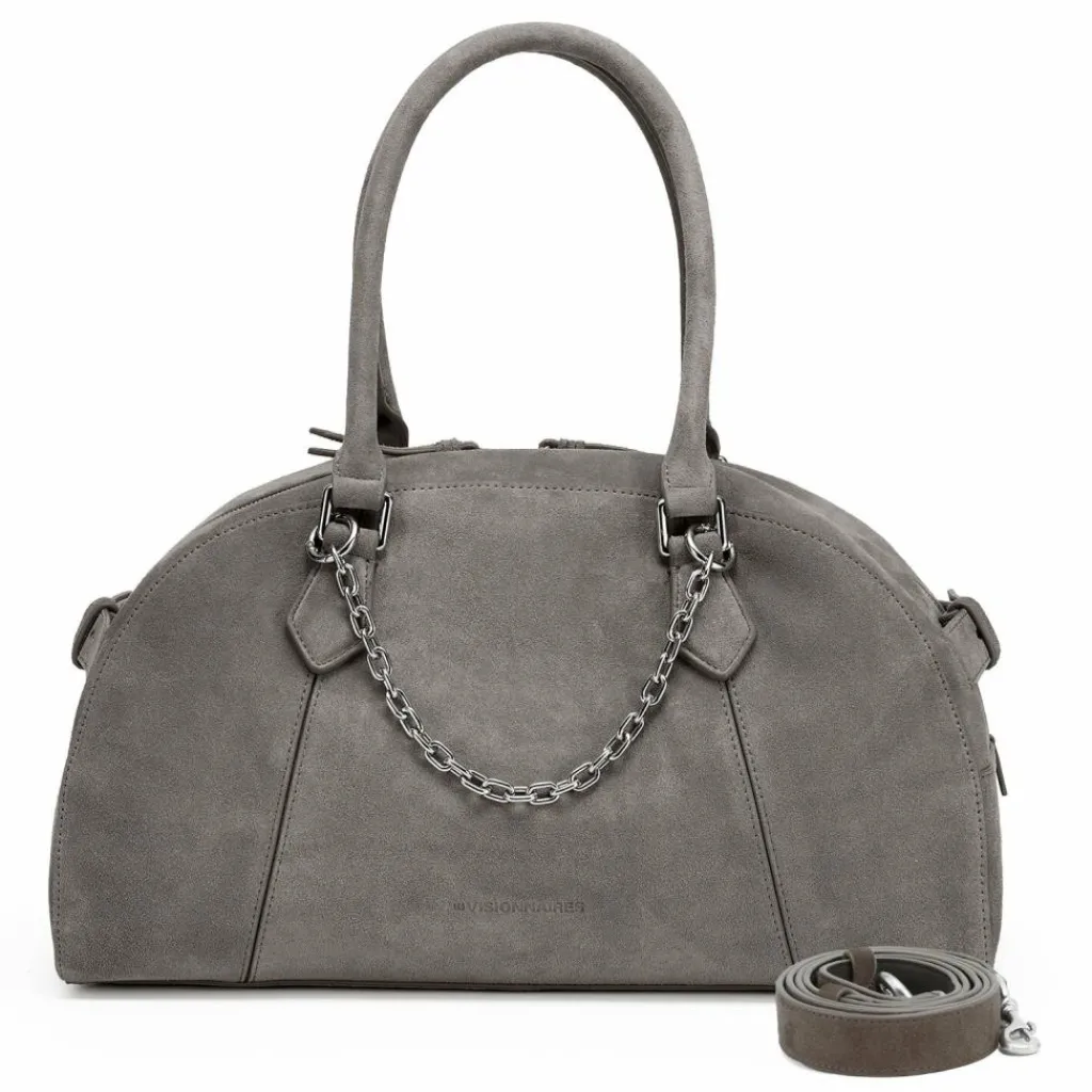 Hot LES VISIONNAIRES Odette Cozy Chain Schultertasche Leder 38 cm dimgrey