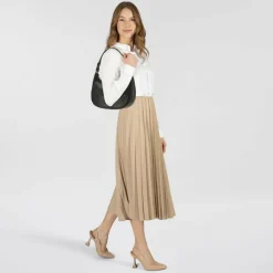 Outlet Liebeskind Dancing Letters Schultertasche XS Leder 23 cm black