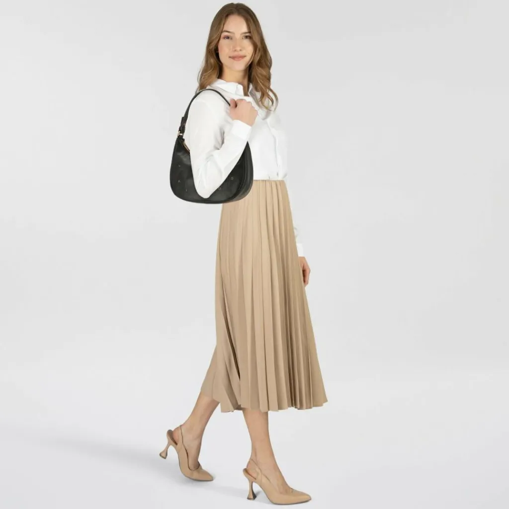 Outlet Liebeskind Dancing Letters Schultertasche XS Leder 23 cm black