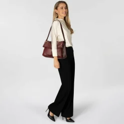 Liebeskind Schultertaschen|Henkeltaschen<Fiona Schultertasche Leder 33 cm pomegranate