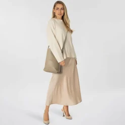 Liebeskind Henkeltaschen<Hera Handtasche M Leder 30 cm neutral grey