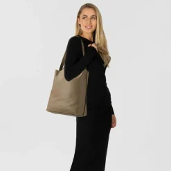 Liebeskind Henkeltaschen<Hera Handtasche Leder 31 cm neutral grey