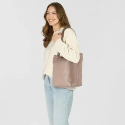 Liebeskind Schultertaschen<Hera Schultertasche Leder 42 cm neutral gray