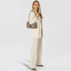 Liebeskind Henkeltaschen|Schultertaschen<Jil Schultertasche Leder 26 cm neutral grey