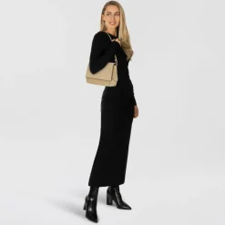 Clearance Liebeskind Lily Schultertasche M Leder 23 cm beige