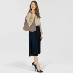 New Liebeskind Lily Schultertasche S Leder 32 cm neutral gray