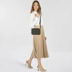 Online Liebeskind Luka Umhängetasche Leder 20 cm cypress green