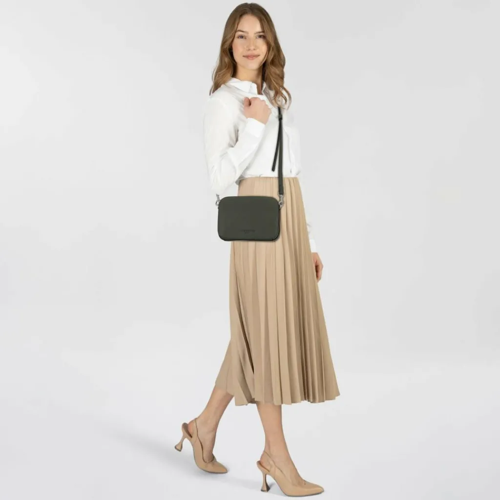 Online Liebeskind Luka Umhängetasche Leder 20 cm cypress green