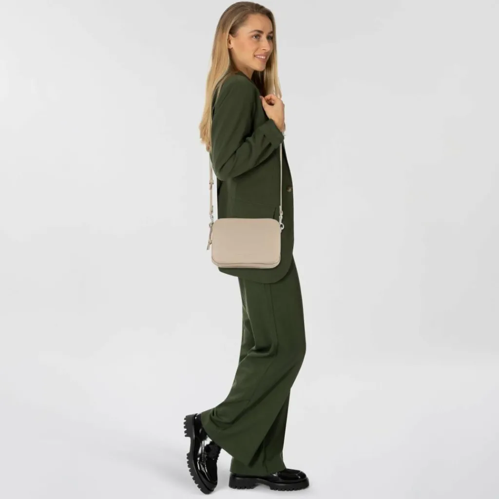 New Liebeskind Luka Umhängetasche Leder 20 cm stone