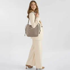 Liebeskind Henkeltaschen|Schultertaschen<Lya Schultertasche Leder 27 cm neutral grey