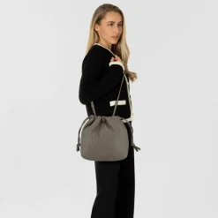 New Liebeskind Lya Umhängetasche Leder 23 cm neutral grey