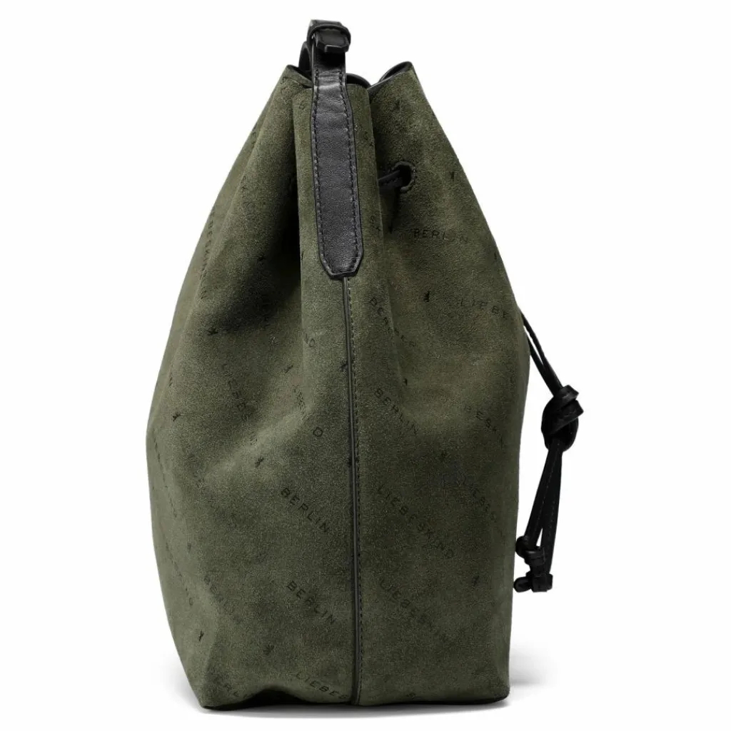 Online Liebeskind Monogram Beuteltasche Leder 35 cm forest