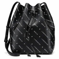 Clearance Liebeskind Monogram Beuteltasche Leder 40 cm black