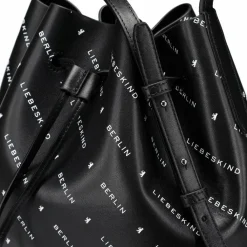 Clearance Liebeskind Monogram Beuteltasche Leder 40 cm black