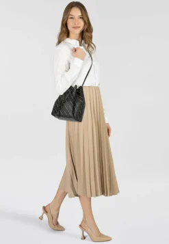 Clearance Liebeskind Monogram Beuteltasche Leder 40 cm black