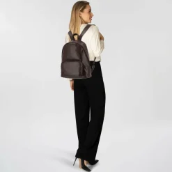 Liebeskind Lederrucksäcke|Daypacks<Monogram Daypack Leder 35 cm Laptopfach burgundy