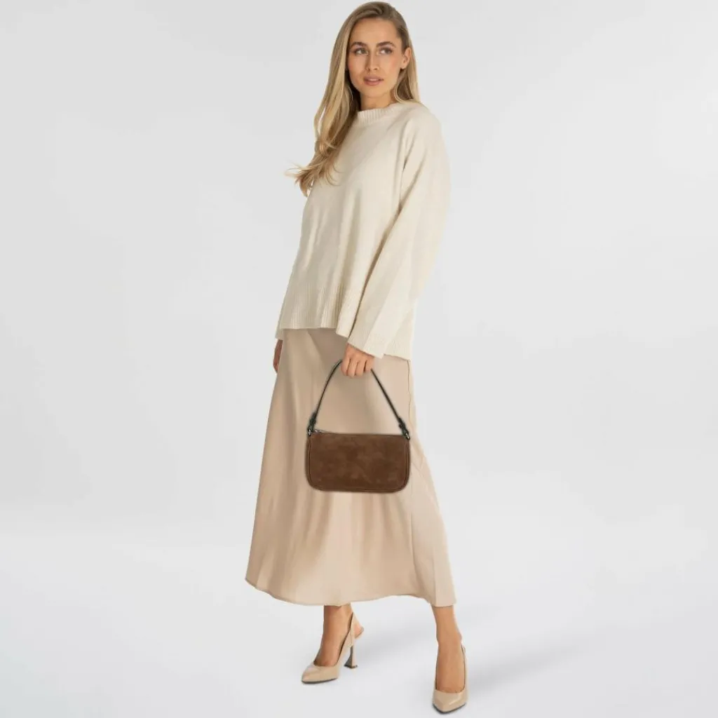 Liebeskind Monogram Schultertasche Leder 23.5 cm safari