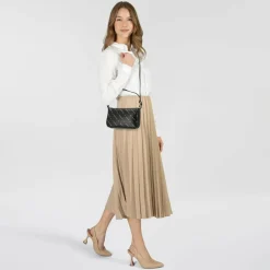 Liebeskind Schultertaschen<Monogram Schultertasche Leder 23.5 cm black