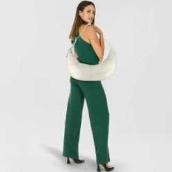 Liebeskind Henkeltaschen|Schultertaschen<Moon Schultertasche Leder 58 cm milk