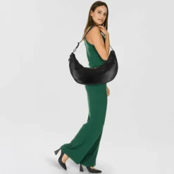 Outlet Liebeskind Moon Schultertasche Leder 58 cm black