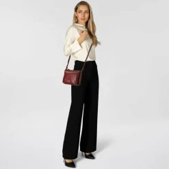 New Liebeskind Nina Mini Bag Umhängetasche Leder 18 cm pomegranate