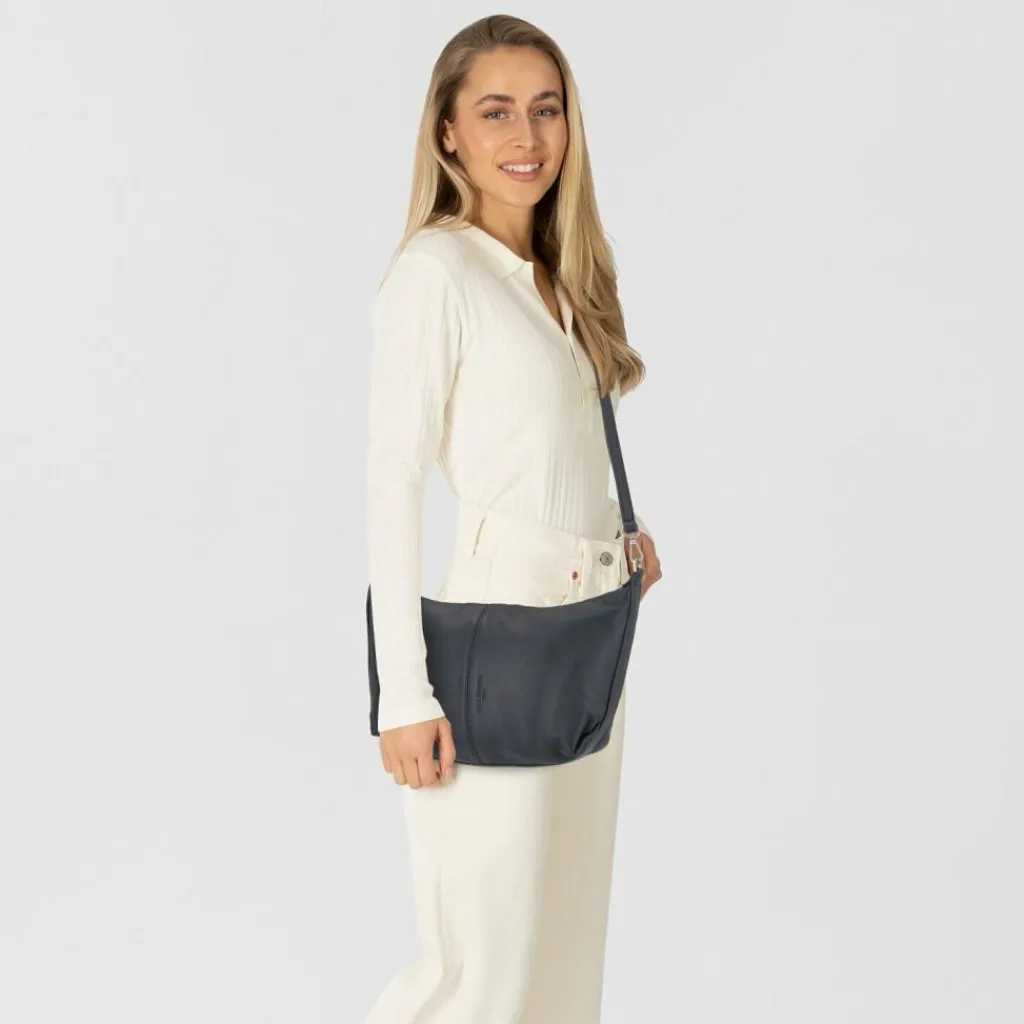 Outlet Liebeskind Paris Umhängetasche Leder 34 cm cobalt night