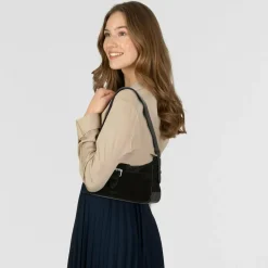 Outlet Liebeskind Ren Schultertasche Leder 30 cm black