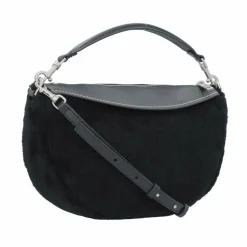 Discount Liebeskind Shearling Handtasche Leder 28 cm black