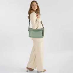 Discount Liebeskind Sky Schultertasche Leder 30 cm forest green