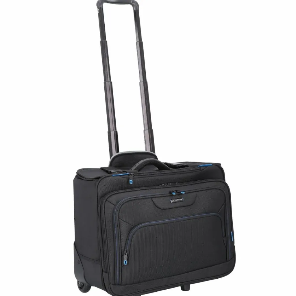 Online Lightpak Pioneer 2-Rollen Businesstrolley 40 cm Laptopfach schwarz