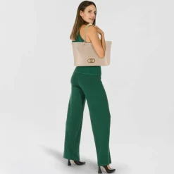 Best Liu Jo Lapuffy Shopper Tasche 40 cm dark sand