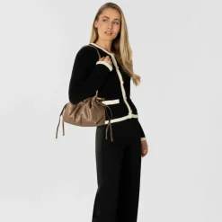 Discount Liu Jo Riccy Schultertasche S 24 cm mocha