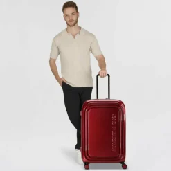 Discount Mandarina Duck Logoduck + Metal 4 Rollen Trolley L 75 cm mit Dehnfalte red metal